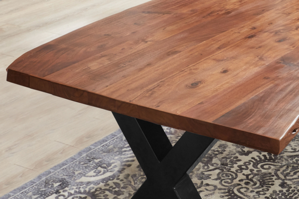 Esstisch Baumkante massiv Akazie nussbaum 220x100 schwarz XANTEN 524864 Bild 5