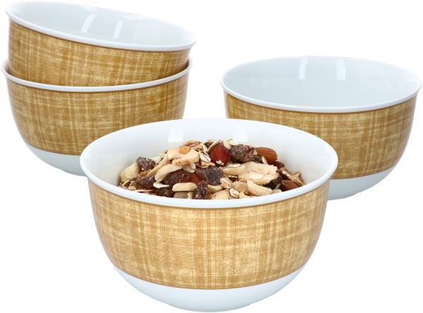 Ritzenhoff Brazil Gelb 4er Set Bowl-Schalen 450ml Müsli Salat Dessertschüssel