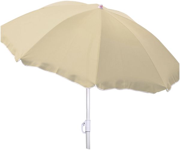 Sonnenschirm knickbar Ø 1,8 m Garten Balkon Strand Schirm UV30+ beige