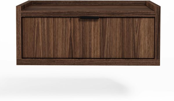 AX LIVING Nordiva Nachttisch mit Schublade 40 cm Warmia Walnut hängend Bild 2