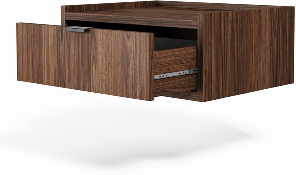 AX LIVING Nordiva Nachttisch mit Schublade 40 cm Warmia Walnut hängend Bild 4