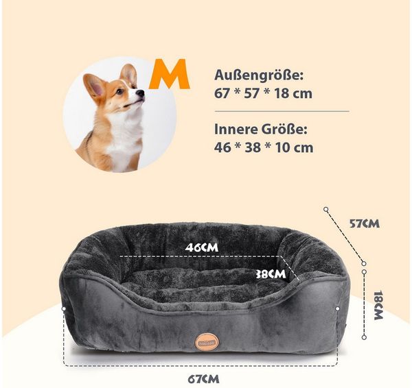 nobleza Hundematratze Hundebett für Hunde, Hundebett Kleine Hunde Superweicher Faserfüllung
