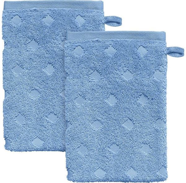 Erwin Müller Waschhandschuh Waschhandschuh "Baden-Baden" 2er-Pack, Frottier, Walk-Frottier Uni/Hoch- Tiefstruktur