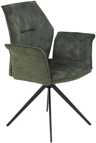 Sesselstuhl Susanne I - Vintage Grün - Armlehnen - drehbar