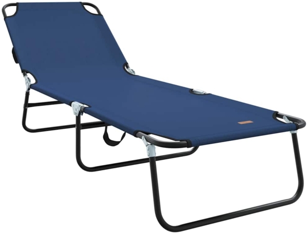 vidaXL Klappbare Sonnenliege Blau 188 x 57 x 86,5 cm Polyester 42003140