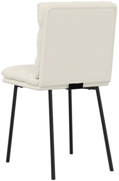 vidaXL Esszimmerstühle 4 Stk. Creme Samt 3315391 Bild 5