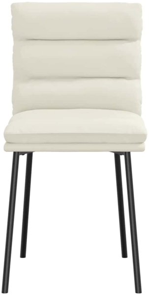vidaXL Esszimmerstühle 4 Stk. Creme Samt 3315391 Bild 3