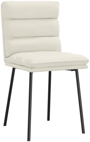 vidaXL Esszimmerstühle 4 Stk. Creme Samt 3315391 Bild 2