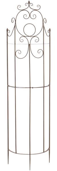 Rankgitter KNUT - 52,5 x 23 x 200 cm, Metall, Antik-Braun | Rankhilfe Kletterpflanzen Gartendekoration