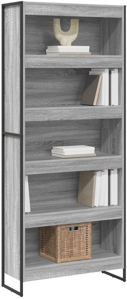 vidaXL Bücherregal 80 x 30 x 189,5 cm Holzwerkstoff Graues Sonoma 3403013 Bild 3