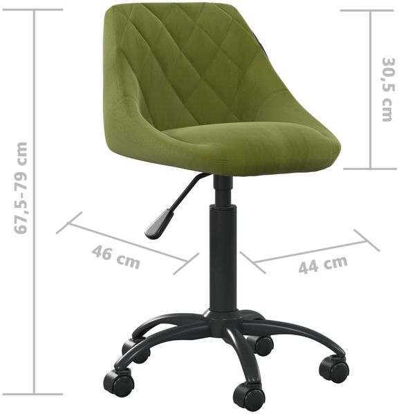 vidaXL Bürostuhl Hellgrün Samt [3088848] Bild 7