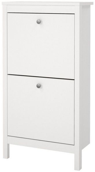 ebuy24 Schuhschrank Madrid Schuhschrank 2 Klaptüren weiß.