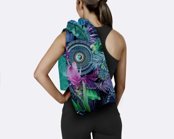 hip Family Strandtuch Liegetuch 100x180 Zahra Mandala Blätter blau 30476 Bild 2