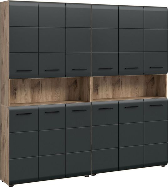 welltime Badezimmer-Set, (Set, 2-St, 2x Mehrzweckschrank), Bad-Kombination, Bad-Möbel, Badezimmer, Kombination, Kombi