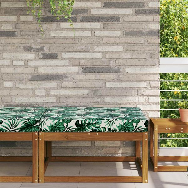 vidaXL Sofakissen für draußen Blattmuster 80 x 80 x 8 cm Polyester 900824