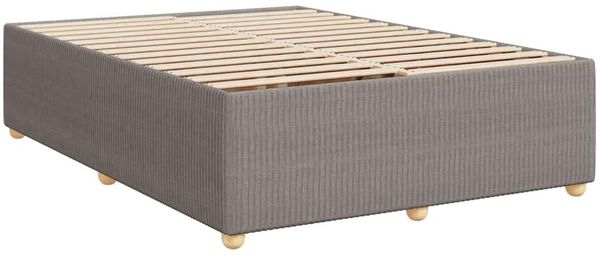 vidaXL Boxspringbett mit Matratze Taupe 160x200 cm Stoff 3294411 Bild 10