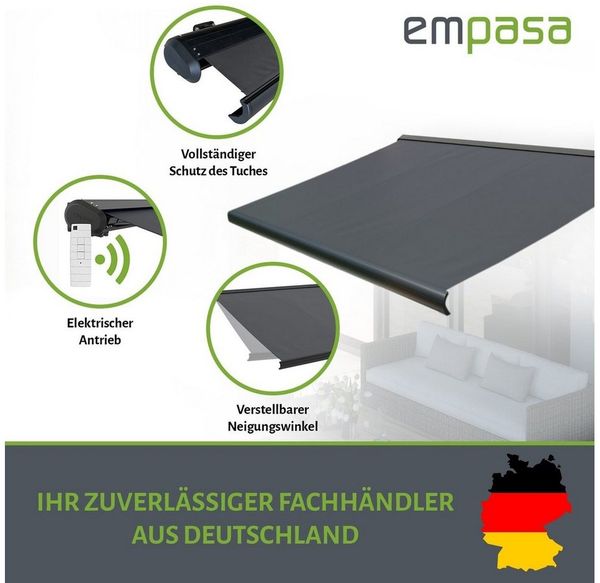 empasa Kassettenmarkise Vollkassettenmarkise "PROFI" Markise Kassettenmarkise elektrisch Bild 2