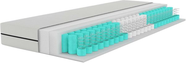 Taschenfederkernmatratze NEUHEIT: Tinden 19, 7 Zonen Matratze 90x200 cm, 140x200 cm & mehr, OTTO home, 19 cm hoch, Wendematratze H2/H3/H4, ergonomisch, 500 Federn (bei 100x200 cm)