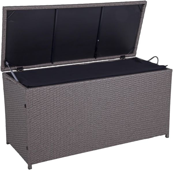 Auflagenbox VERA Braun Kunststoff | Gartenbox Aufbewahrungsbox Kissenbox Gartentruhe Outdoor