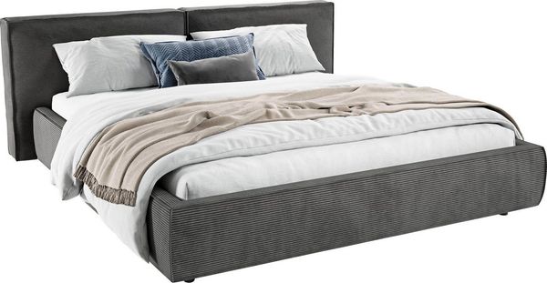 Home affaire Polsterbett Adrina mit Biesenoptik, Feincord und Luxus-Microfaser, bis 280kg, auch in Überlänge 220 cm, 4 Breiten bis 200cm