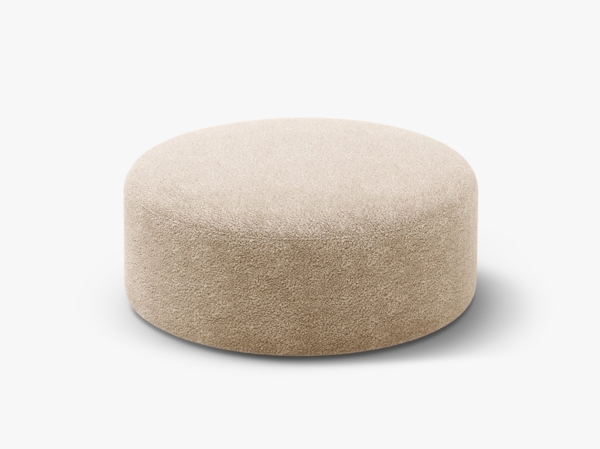 Micadoni Pouf Dia 90cm Boucle Rolf Sand