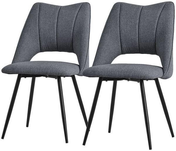 ML-DESIGN Stuhl Esszimmerstühle mit Rückenlehne moderne Design Lounge Küchenstühle (2 St), Polsterstuhl Esstischstühle 2er Set Clubsessel Polyester bis 120kg