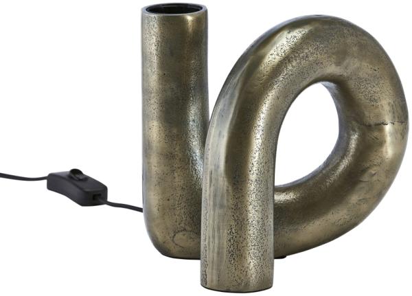 PR Home Notice Swirl Tischleuchte Skulptur Metall antik messing farbend E27 18x15x15cm