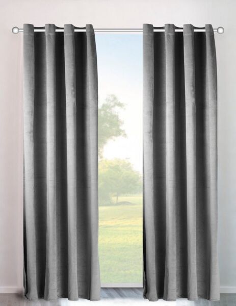 OTTO home Vorhang Velvet Uni (2 St), Ösen, blickdicht, Polyester, Blickdichter Samt, 2-er Set, edel, Gardine, multifunktional