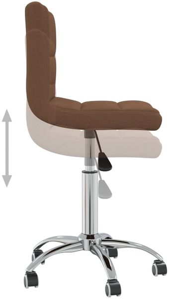 vidaXL Esszimmerstuhl Drehbar Braun Stoff, Drehbar [3087534] Bild 5