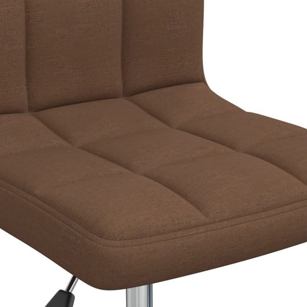vidaXL Esszimmerstuhl Drehbar Braun Stoff, Drehbar [3087534] Bild 6