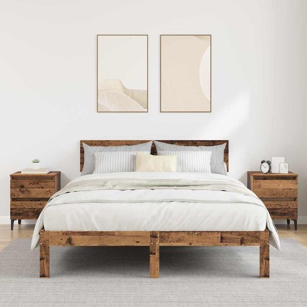 vidaXL Nachttisch 2 pcs Altholz 40 x 35 x 50 cm Holzwerkstoff 871919