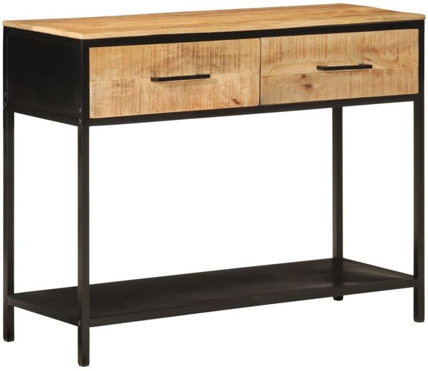 vidaXL Konsolentisch 100x35x76 cm Massivholz Mango und Eisen 358581