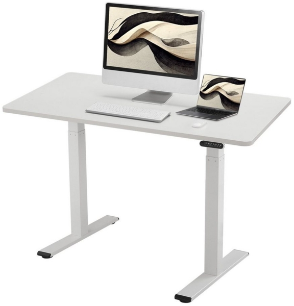 ERGOFINO Schreibtisch DT20LT höhenverstellbarer Schreibtisch (140x80 cm, 2 Motoren, höhenverstellbarer schreibtisch gestell), 4-Memory-Steuerung (Schwarz), mit Tischplatte Bild 5