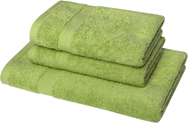 Dyckhoff Handtuch Set Planet, Walkfrottier (Set, 3-St), 2 Handtücher (50x100cm), 1 Duschtuch (70x140cm)
