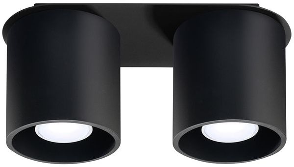 Deckenleuchte, Spots, ALU, schwarz, L 26 cm