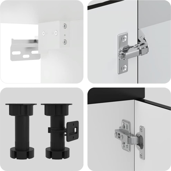 vidaXL 4-tlg. Küchenschrank-Set Kalmar Schwarz Holzwerkstoff 3314852 Bild 5