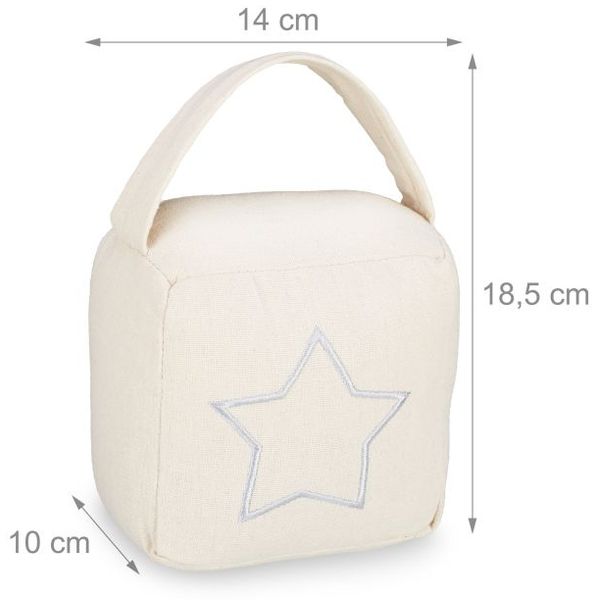 Relaxdays 2 x Türstopper Sack Stern beige Bild 5