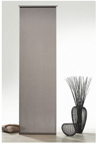 heimtexland Schiebegardine Batist Optik Natur Flächenvorhang Gardine Typ410 (1 St), Paneelwagen, transparent, Polyester in Batist-Optik, transparent, mit Zubehör, Schiebevorhang, HxB 245x60 cm