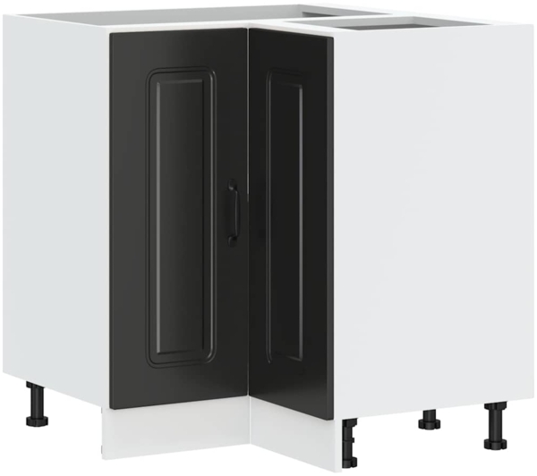 vidaXL Küchen-Eckunterschrank Kalmar Schwarz Holzwerkstoff 853508