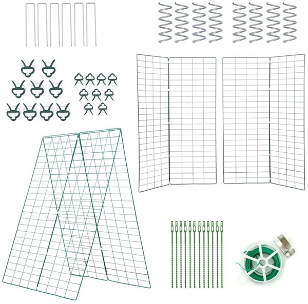 Gemüse Rankhilfe Rankgitter Spalier Gitterspalier Kletterhilfe Metall 2er Set