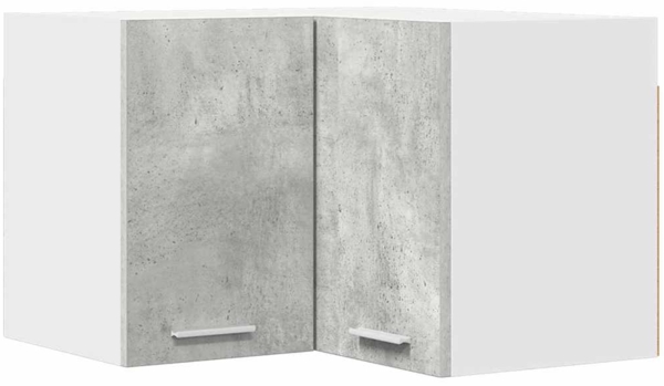 vidaXL Hängeschrank Betongrau und Weiß 57 x 57 x 40 cm Holzwerkstoff 884189