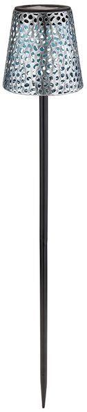 LED Außenleuchte, Lichtspiel, Metall, Akku, silber, H 70cm