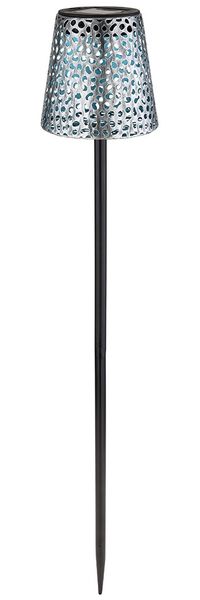 LED Außenleuchte, Lichtspiel, Metall, Akku, silber, H 70cm