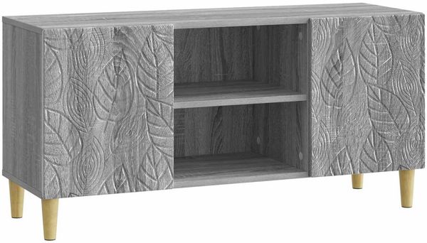 vidaXL TV-Schränk 102 x 34,5 x 50 cm Grau Sonoma Holzwerkstoff 895161