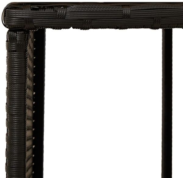 vidaXL Whirlpool-Umrandung Schwarz Poly-Rattan und Massivholz Akazie 365614 Bild 7
