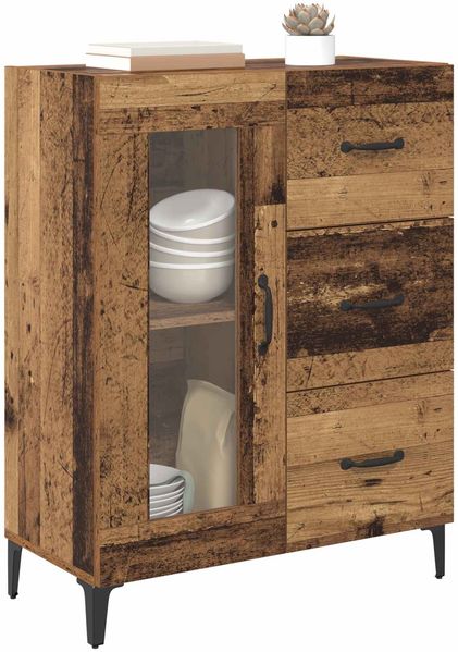 vidaXL Sideboard Altholz 69,5 x 34 x 90 cm Verbundholz und Eisen 880842 Bild 3