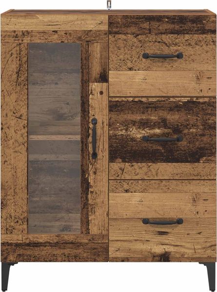 vidaXL Sideboard Altholz 69,5 x 34 x 90 cm Verbundholz und Eisen 880842 Bild 6