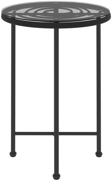 vidaXL Esstisch Schwarz Ø55 cm Hartglas und Stahl 319435 Bild 3
