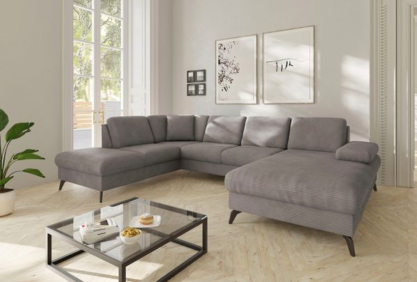 sit&more Wohnlandschaft Morris Jubi U-Form, B: 300 cm, mit Armteilfunktion & 1 Zierkissen, optional Bettfunktion