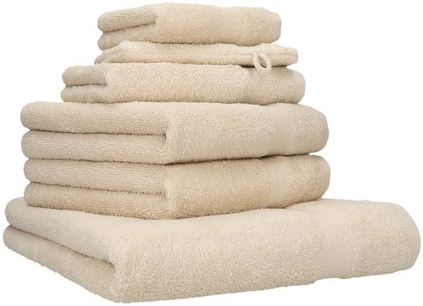 Betz Handtuch Set 6-TLG. Handtücher-Set Premium, 100% Baumwolle (6-St), 1 Liegetuch 2 Handtücher 1 Gästetuch 1 Waschhandschuh 1 Seiftuch
